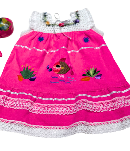 Lace Edge Fiesta Dress-Multiple Colors