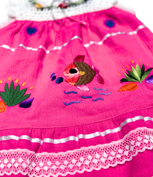 Lace Edge Fiesta Dress-Multiple Colors