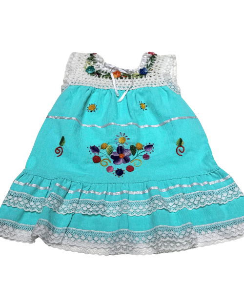 Lace Edge Fiesta Dress-Multiple Colors
