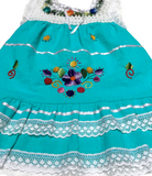 Lace Edge Fiesta Dress-Multiple Colors