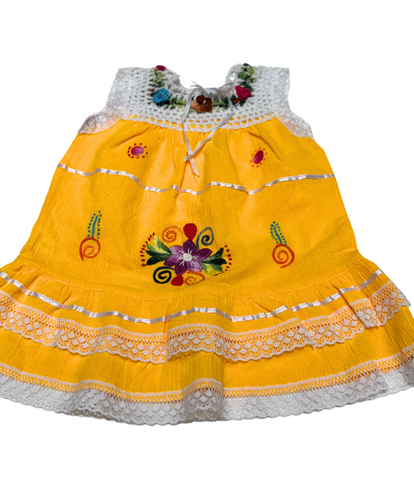 Yellow Lace Edge Fiesta Dress, 12-18M