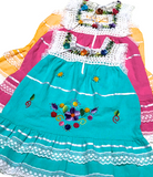 Lace Edge Fiesta Dress-Multiple Colors