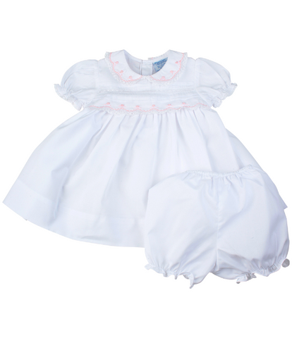 Feltman Lace Trim Dress with Bloomer