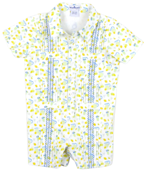 BQ Lemonade Guayabera Romper