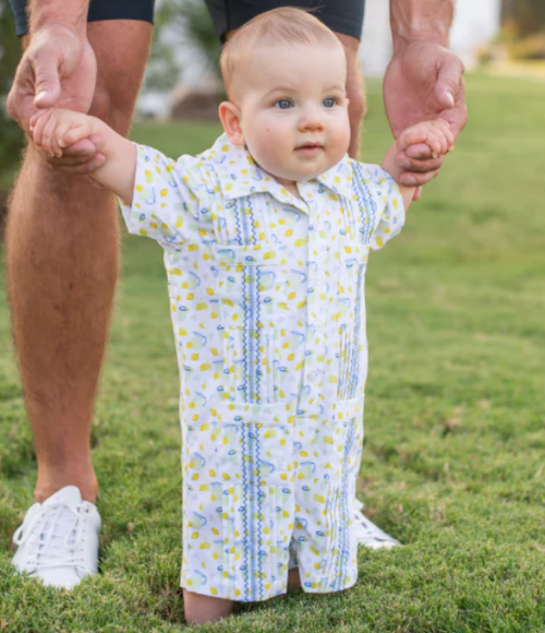 BQ Lemonade Guayabera Romper