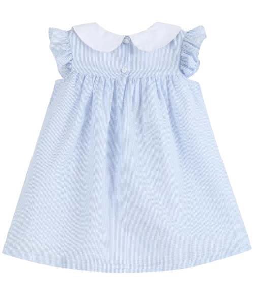 Light Blue Bunny Ruffle Yoke Dress