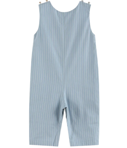 Light Blue Puppy Smocked Overalls
