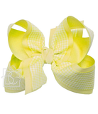 Layered Gingham-Grosgrain Bow