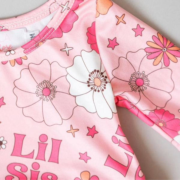 Lil Sis Floral Twirl Bodysuit