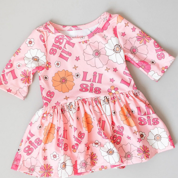 Lil Sis Floral Twirl Bodysuit