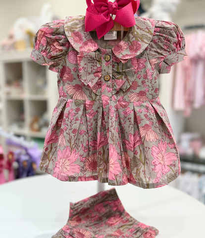 Little Grace Floral Dress & Bloomers
