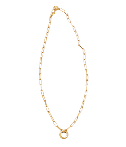 Long Link Charm Necklace 16"-18"