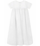 Blue Bullion Cross Christening Gown & Bonnet