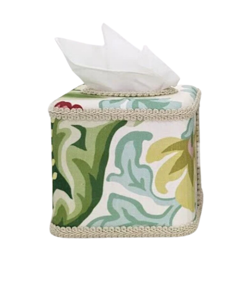 Jan Sevadjian Monogrammed Tissue Box Cover