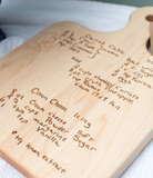 Engraved Recipe Maple Board