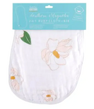 Southern Magnolia Burp Cloth, Bib & Swaddle Blanket