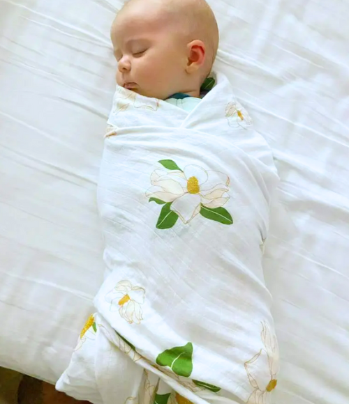 Southern Magnolia Burp Cloth, Bib & Swaddle Blanket