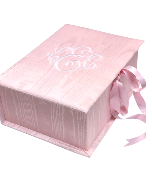 Medium Baby Keepsake Box in Baby Moiré