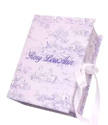 Medium Baby Keepsake Box in Lavender Bryant Park Cotton