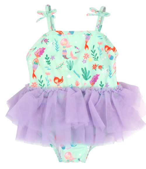 Mermaid Princess Tulle Skirted Swimsuit