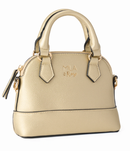 Girl's Metallic Gold Crossbody Purse