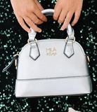 Girl's Metallic Silver Crossbody Purse