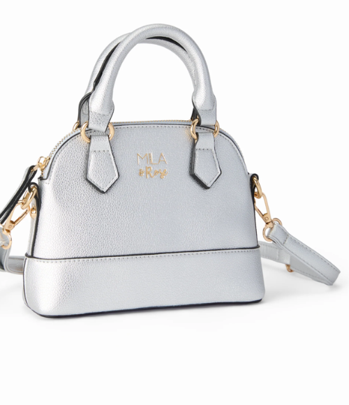 Girl's Metallic Silver Crossbody Purse