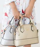 Girl's Metallic Silver Crossbody Purse