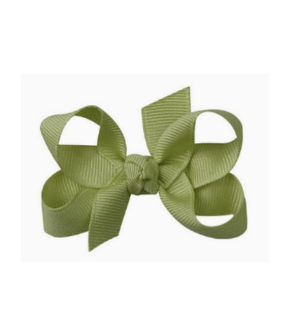 Spring Moss Grosgrain Bow