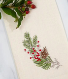 Natale Sprig Linen Tea Towel