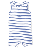 Navy Stripe Henley Romper