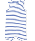 Navy Stripe Henley Romper