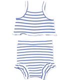 Navy Stripe Baby Shorts Set
