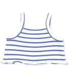 Navy Stripe Baby Shorts Set