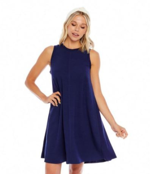 Navy Inman Ribbed Dress, Extra Large