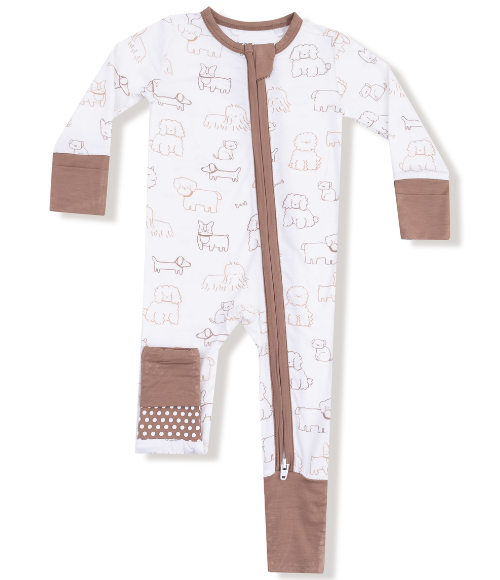 Neutral Pups Fold-Over Cuff Footie