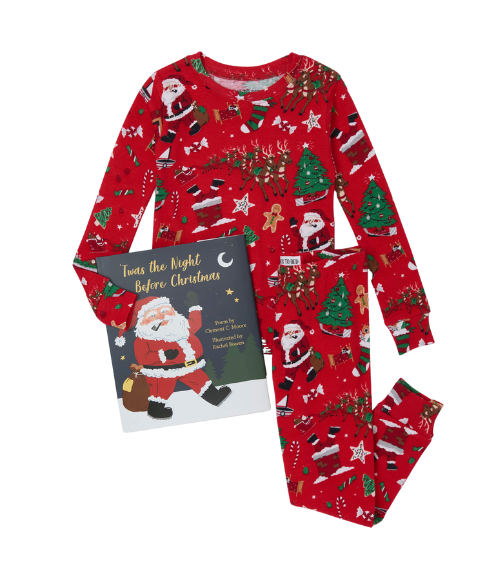 Twas the Night Before Christmas Pajama + Book Set