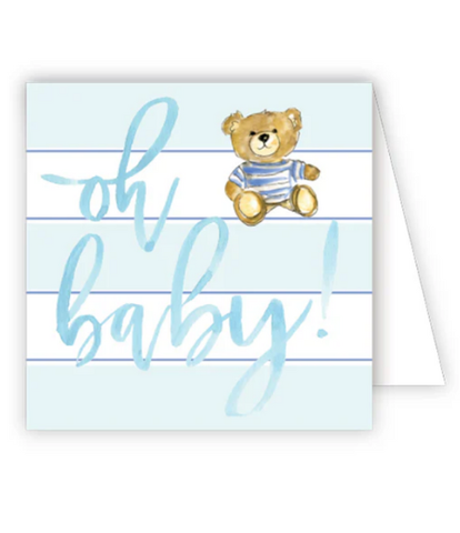 Oh Baby Blue Teddy Enclosure Card
