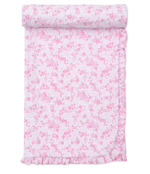 Kissy Old English Roses Pink Blanket