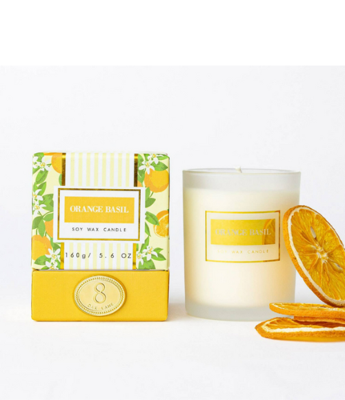 Orange Basil 5.6oz Soy Wax Candle