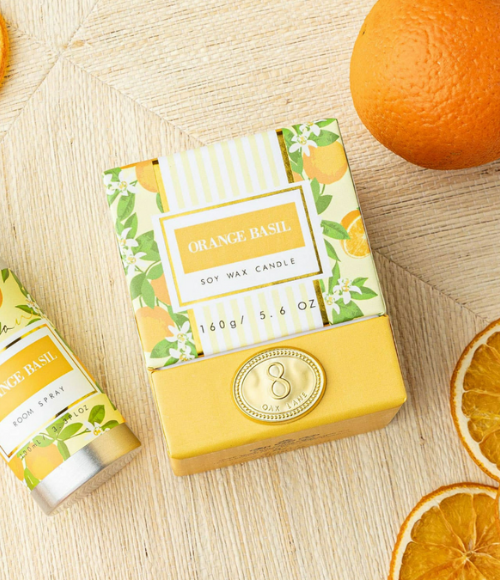 Orange Basil 5.6oz Soy Wax Candle
