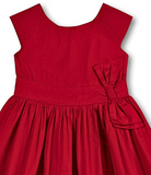 Organic Cap Sleeve Party Dress with Bow Sash