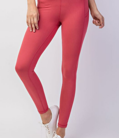 Butter Leggings with Triangular Side Pockets - Multiple Colors