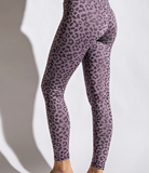 Leopard Chintz Full Length Leggings in Violet Verbena