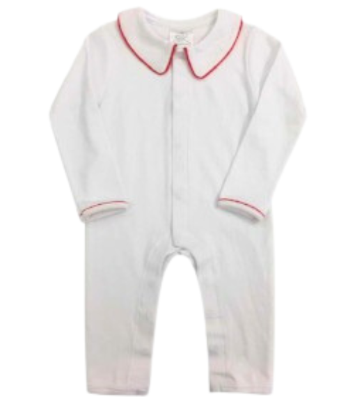 Bambinos Parker Playsuit - White/Red