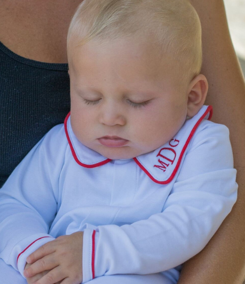 Bambinos Parker Playsuit - White/Red