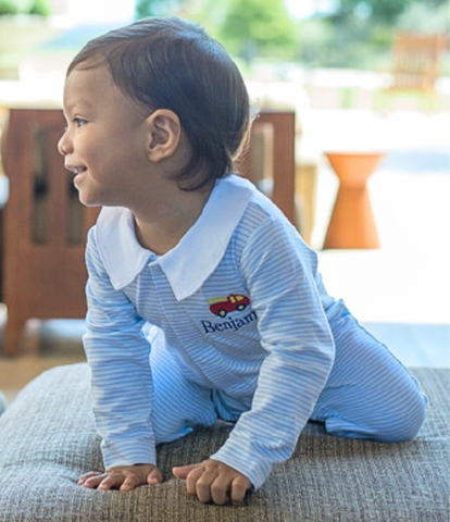 Bambinos Parker Playsuit - Blue Stripe