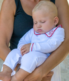 Bambinos Parker Playsuit - White/Red