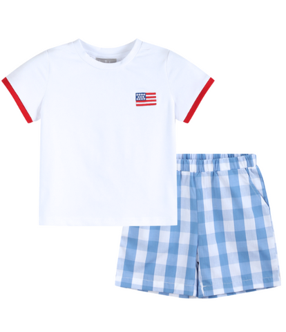 Patriotic Boys Shorts Set