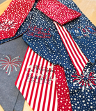 Nautical Stars & Fireworks 2-Sided Wreath Sash